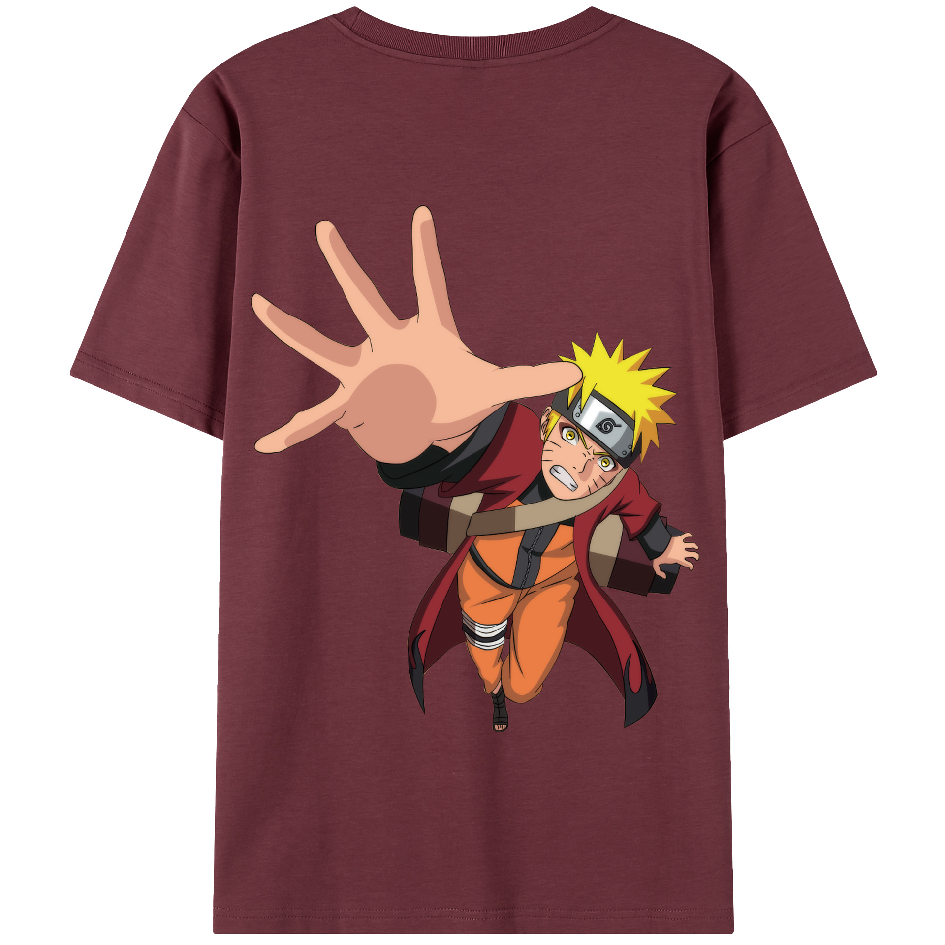 （画像用） NARUTO -ナルト- うずまき ナルト Uzumaki Naruto 綿100％半袖Tシャツ（背面プリント）